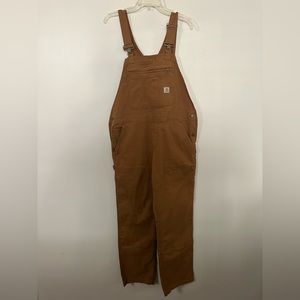 Carhartt Women’s Loose Fit Rugged Flex Canvas Bib Overall Size: Medium regular